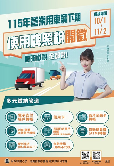 115年營業用車輛下期  使用牌照稅開徵